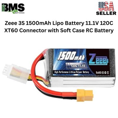 Zeee 3S 1500mAh Lipo Battery 11.1V 120C XT60 Connector with Soft Case RC Battery