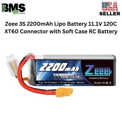 Zeee 3S 2200mAh Lipo Battery 11.1V 120C XT60 Connector with Soft Case RC Battery