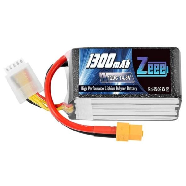 Zeee 4S 1300mAh Lipo Battery 14.8V 120C XT60 Connector with Soft Case RC Battery