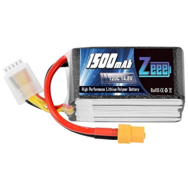 Zeee 4S 1500mAh Lipo Battery 14.8V 120C XT60 Connector with Soft Case RC Battery