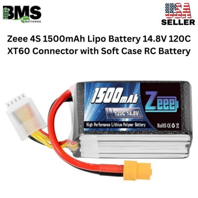 Zeee 4S 1500mAh Lipo Battery 14.8V 120C XT60 Connector with Soft Case RC Battery