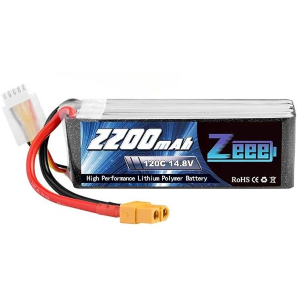 Zeee 4S 2200mAh Lipo Battery 14.8V 120C XT60 Connector with Soft Case RC Battery