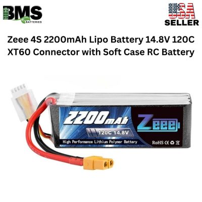 Zeee 4S 2200mAh Lipo Battery 14.8V 120C XT60 Connector with Soft Case RC Battery
