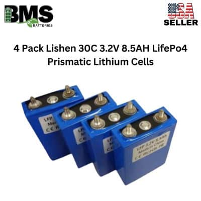 4 Pack Lishen 30C 3.2V 8.5AH LiFePo4 Prismatic Lithium Cells