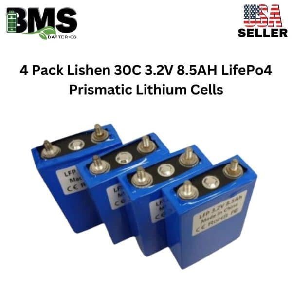 4 Pack Lishen 30C 3.2V 8.5AH LiFePo4 Prismatic Lithium Cells