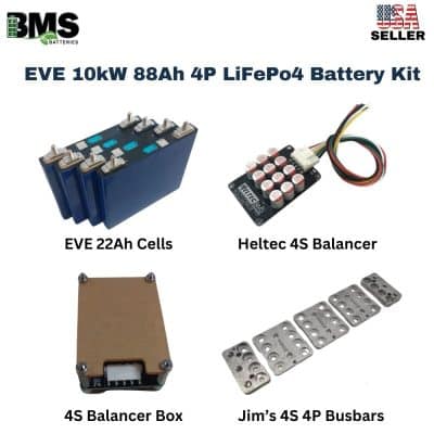 EVE 10kW 88Ah 4P LiFePo4 Battery Kit