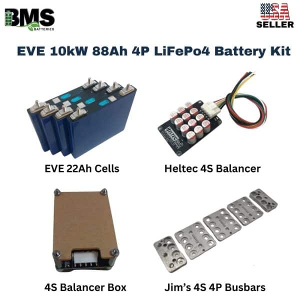 EVE 10kW 88Ah 4P LiFePo4 Battery Kit