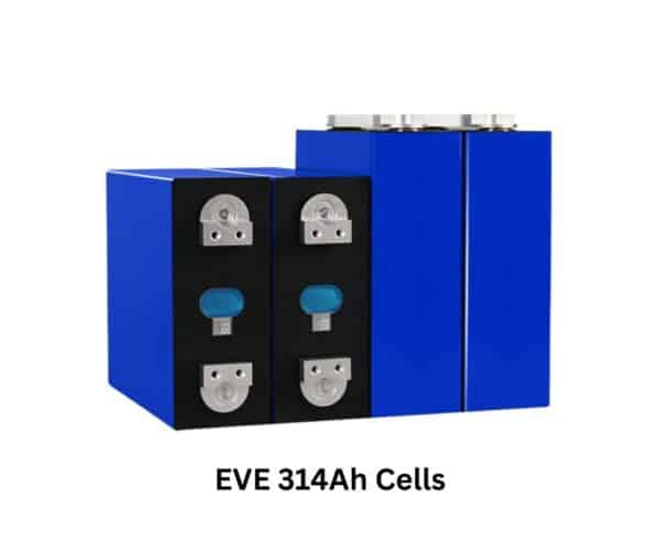 EVE MB31 314Ah LiFePO4 4Pack Grade-A Cells with 2 Threaded Holes