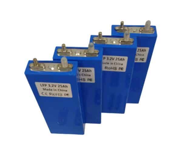 4 Pack 3.2V 25Ah LiFepo4 Prismatic Lithium Battery