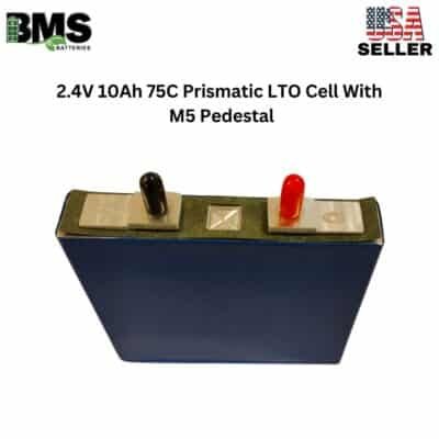 2.4V 10Ah 75C Prismatic LTO Cell With M5 Pedestal