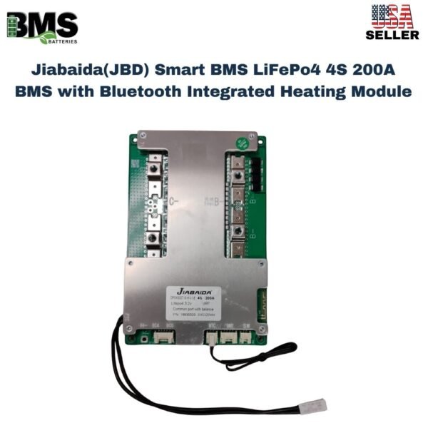Jiabaida(JBD) Smart BMS LiFePo4 4S 200A BMS with Bluetooth Integrated Heating Module