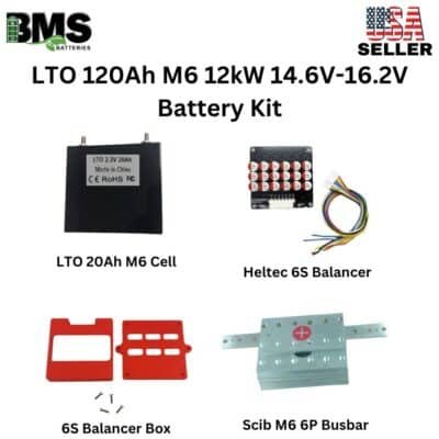 LTO 120Ah M6 12kW 14.6V-16.2V Battery Kit