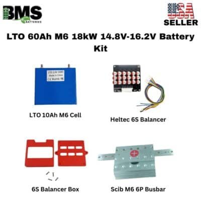 LTO 60Ah M6 18kW 14.8V-16.2V Battery Kit