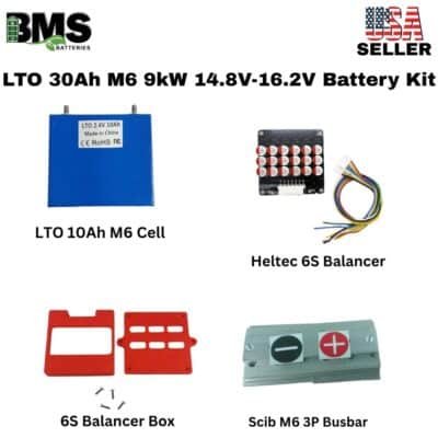 LTO 30Ah M6 9kW 14.8V-16.2V Battery Kit