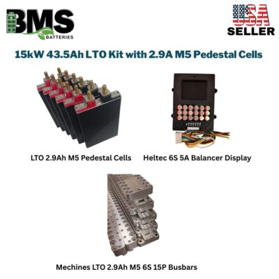 15kW 43.5Ah LTO Kit with 2.9A M5 Pedestal Cells