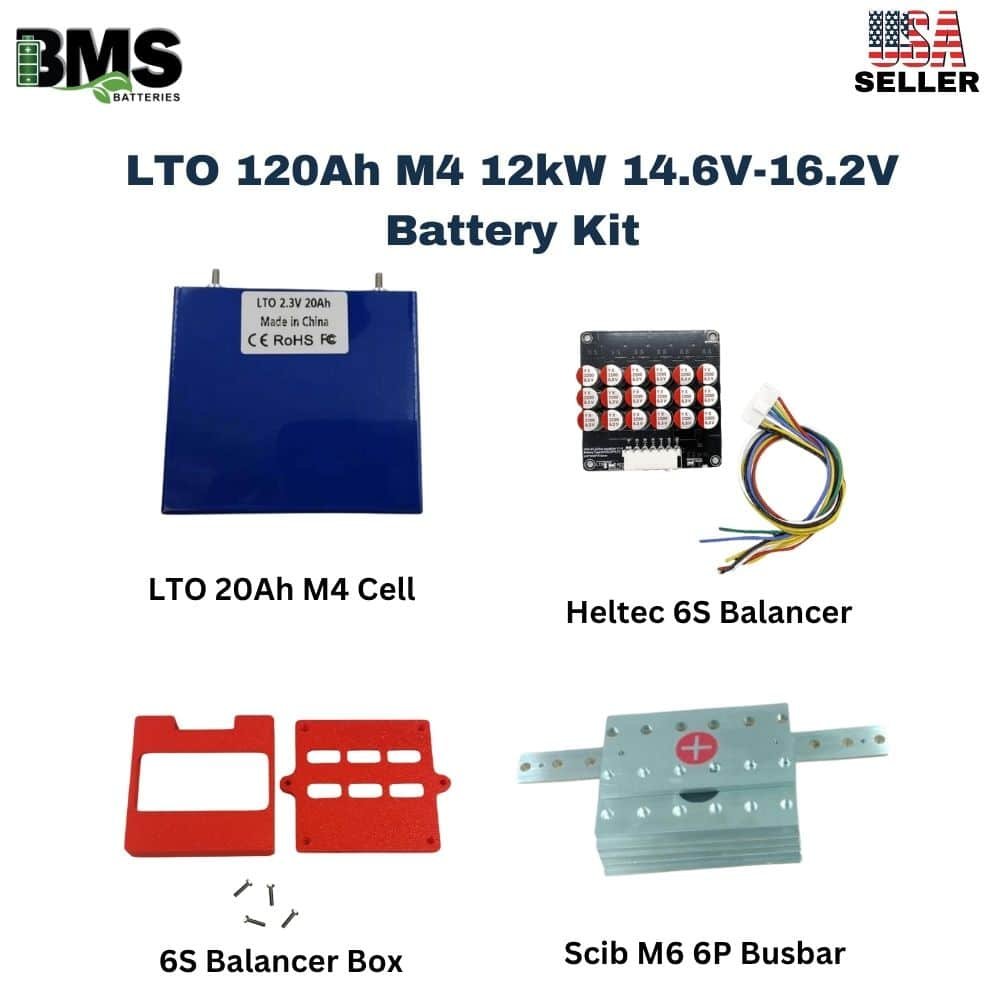 LTO 120Ah M4 12kW 14.6V-16.2V Battery Kit