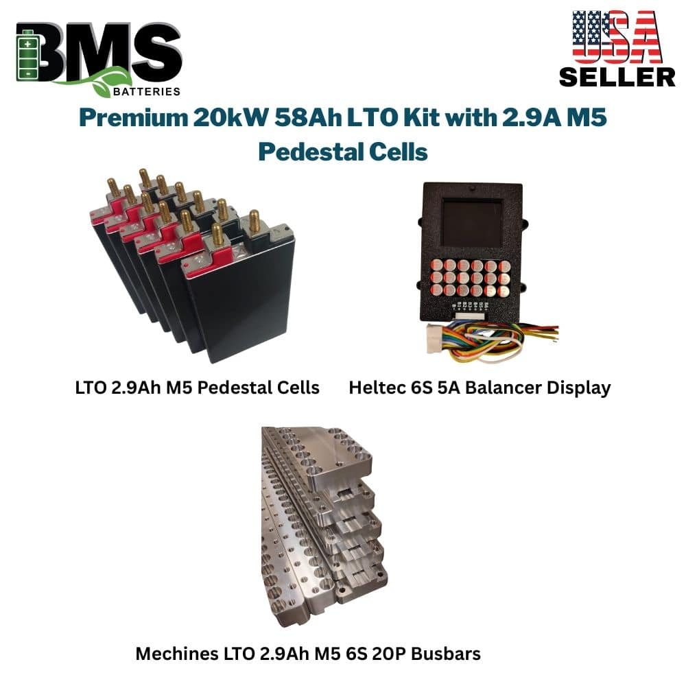 Premium 20kW 58Ah LTO Kit with 2.9A M5 Pedestal Cells