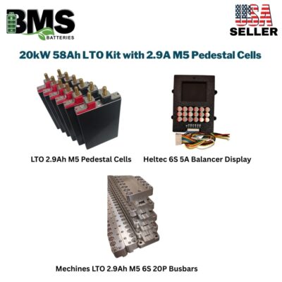 20kW 58Ah LTO Kit with 2.9A M5 Pedestal Cells