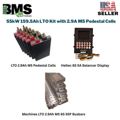 55kW 159.5Ah LTO Kit with 2.9A M5 Pedestal Cells