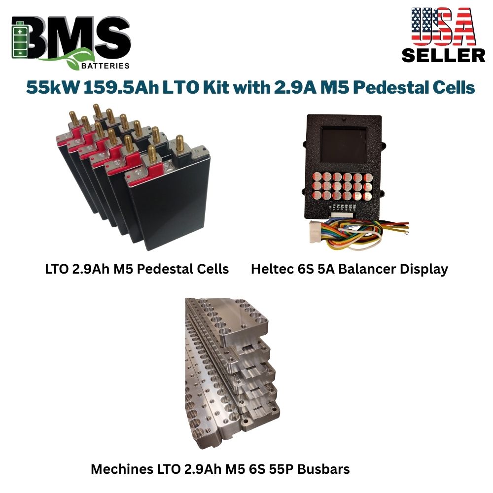 55kW 159.5Ah LTO Kit with 2.9A M5 Pedestal Cells