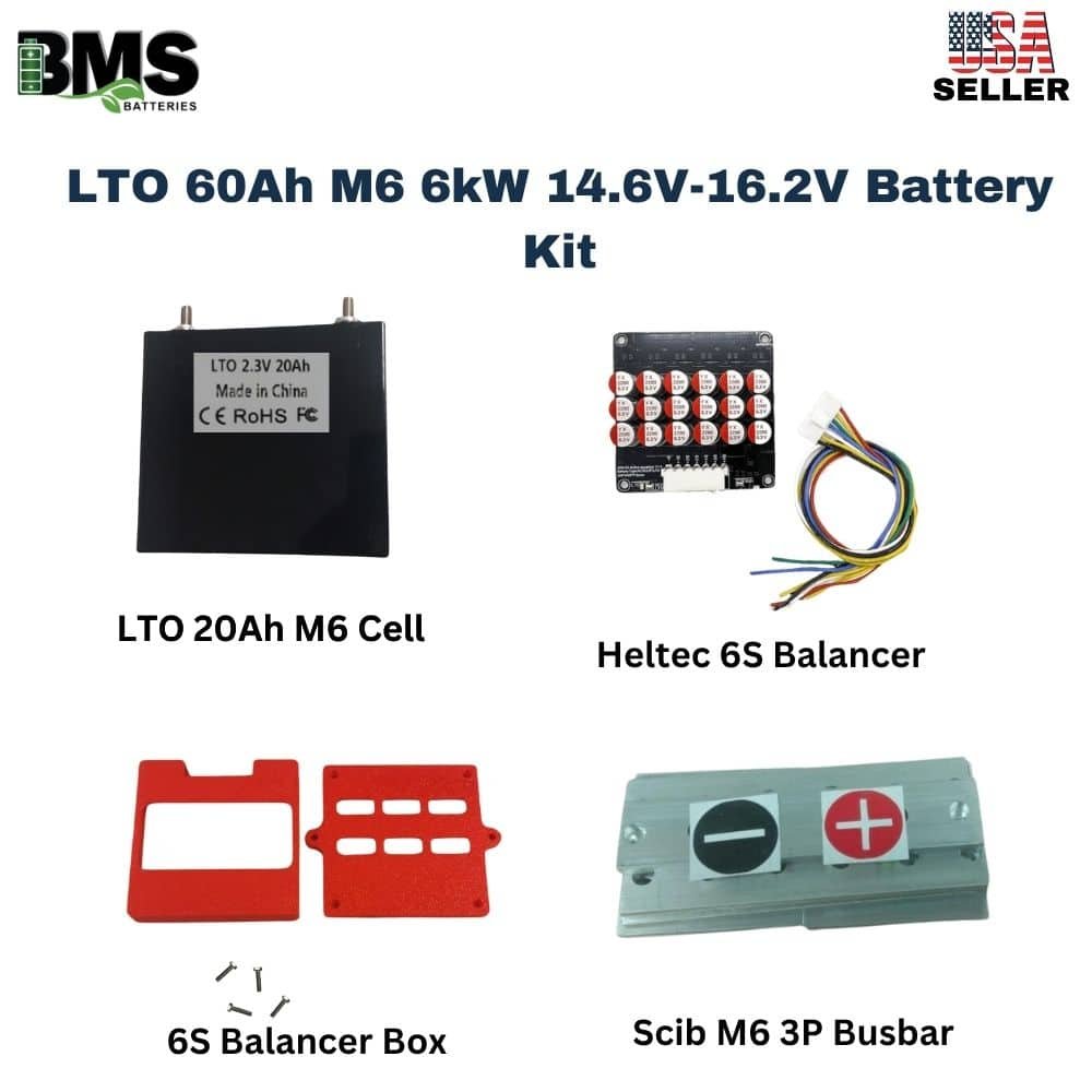 LTO 60Ah M6 6kW 14.6V-16.2V Battery Kit