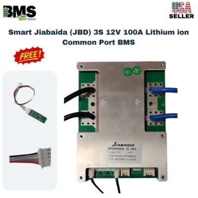 Smart Jiabaida (JBD) 3S 12V 100A Lithium ion Common Port Battery protection module.