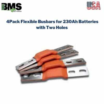4Pack Flexible Busbars for 230Ah Batteries with Two Holes