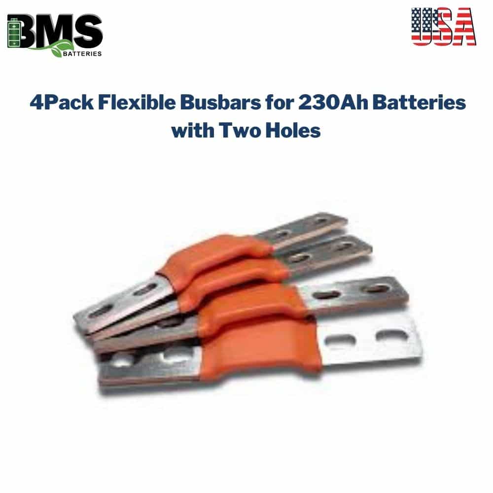 4Pack Flexible Busbars for 230Ah Batteries with Two Holes