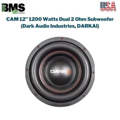 CAM 12″ 1200 Watts Dual 2 Ohm Subwoofer (Dark Audio Industries, DARKAI)