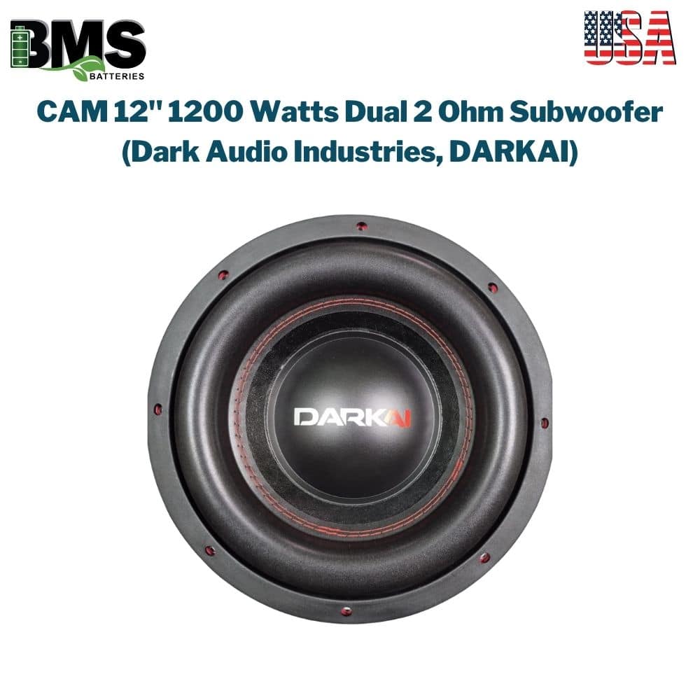 CAM 12" 1200 Watts Dual 2 Ohm Subwoofer (Dark Audio Industries, DARKAI)