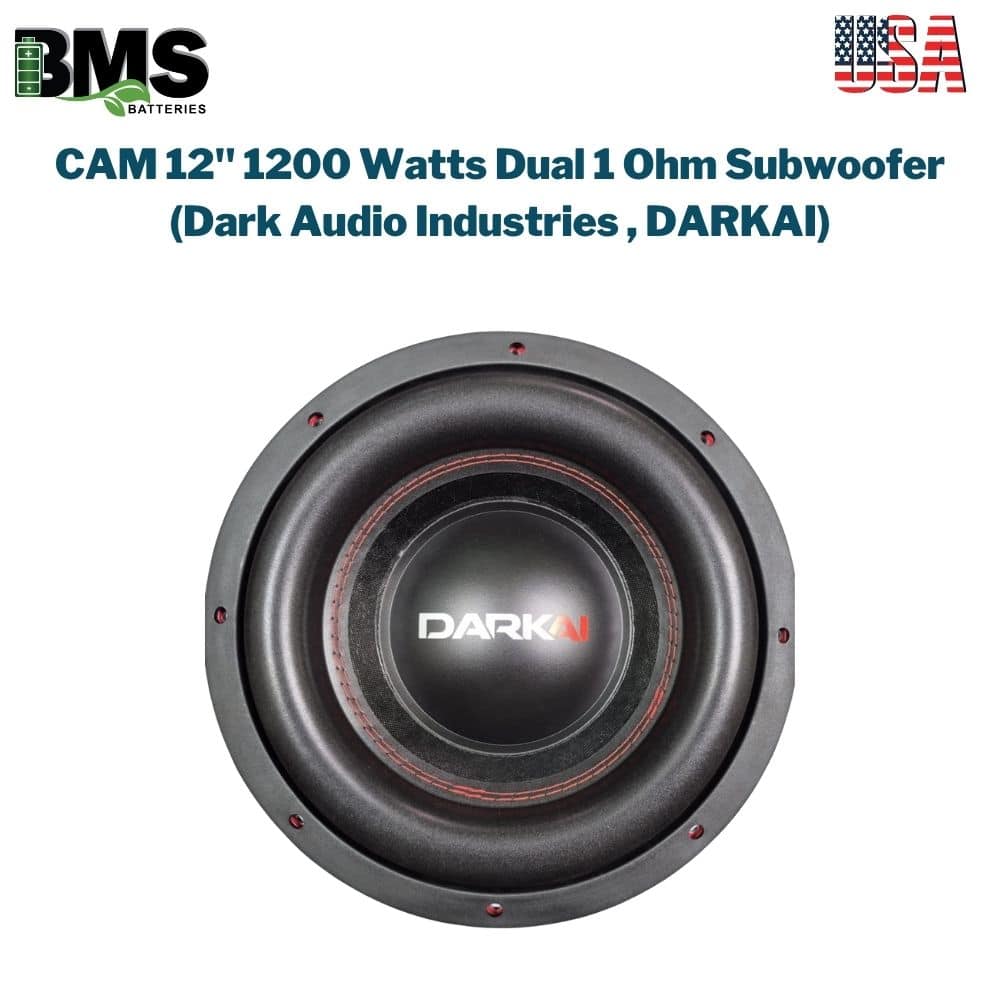 CAM 12" 1200 Watts Dual 1 Ohm Subwoofer (Dark Audio Industries , DARKAI)