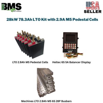 28kW 81.2Ah LTO Kit with 2.9A M5 Pedestal Cells