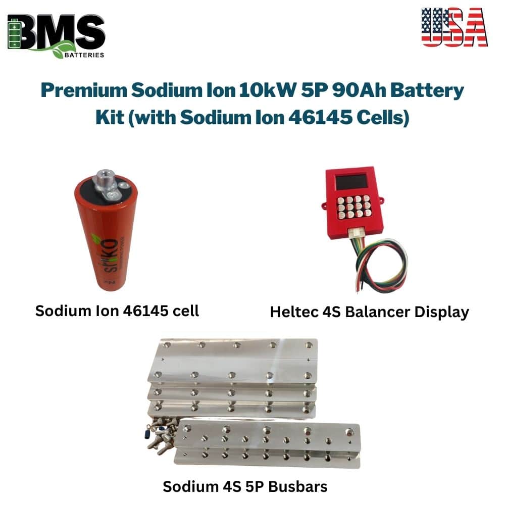 Premium Sodium Ion 10kW 5P 90Ah Battery Kit (with Sodium Ion 46145 Cells)