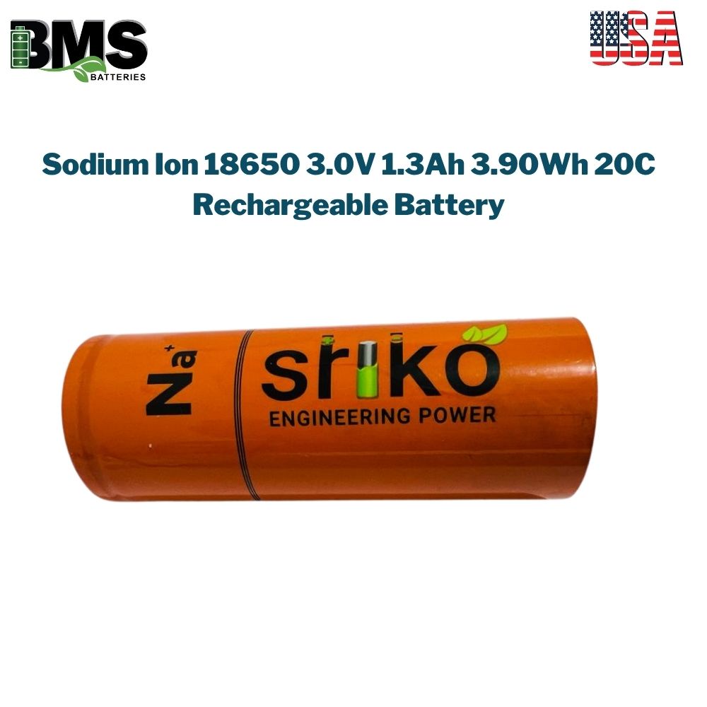 Sodium Ion 18650 3.0V 1.3Ah 3.90Wh 20C Rechargeable Battery