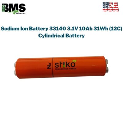 Sodium Ion Battery 33140 3.1V 10Ah 31Wh (12C) Cylindrical Battery