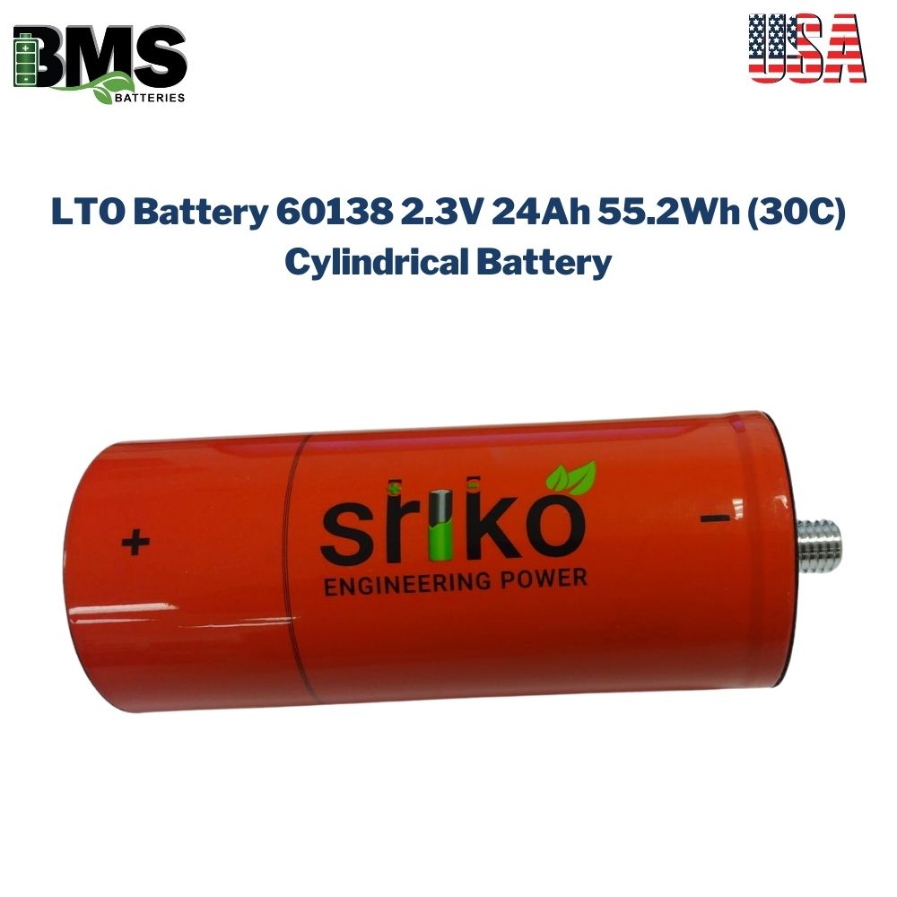 LTO Battery 60138 2.3V 24Ah 55.2Wh (30C) Cylindrical Battery
