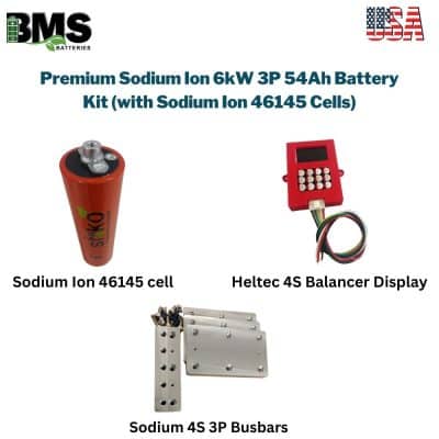 Premium Sodium Ion 6kW 3P 54Ah Battery Kit (with Sodium Ion 46145 Cells)