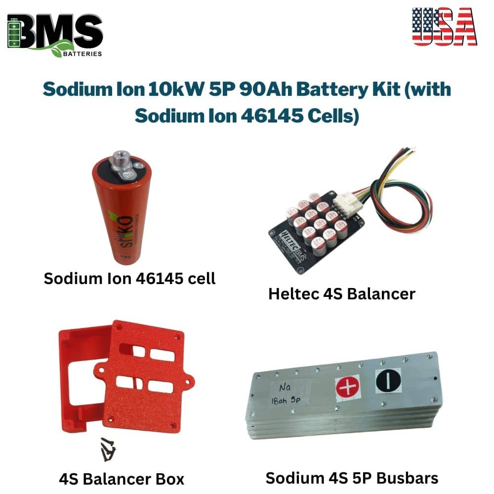 Sodium Ion 10kW 5P 90Ah Battery Kit (with Sodium Ion 46145 Cells)
