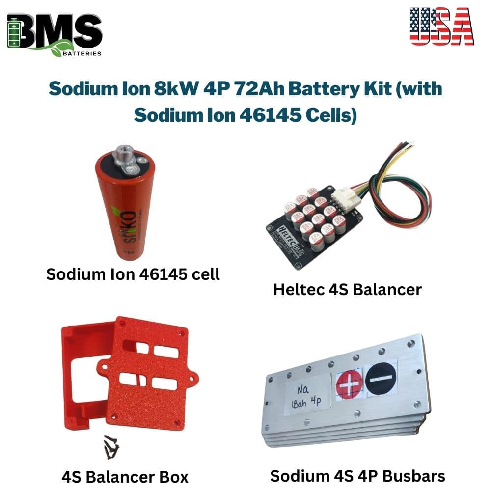 Sodium Ion 8kW 4P 72Ah Battery Kit (with Sodium Ion 46145 Cells)